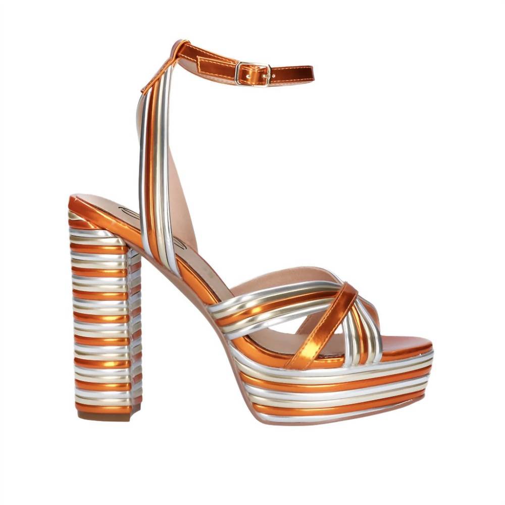 NEW EXE women's ophelia-832 heel sandal in orange